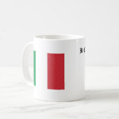 Tasse italienne avec drapeau et début de l'hymne (Devant gauche)