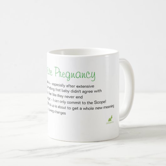 Tasse itérative de grossesse (humour agile) (Devant droit)