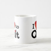 Tasse « J'adore le patchwork » – Cadeau mignon pou (Centre)
