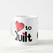 Tasse J'adore le Patchwork – Cadeau Mignon pour le (Devant gauche)