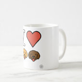 Tasse "J'adore les chiens (emojis)" (Devant droit)
