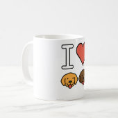 Tasse "J'adore les chiens (emojis)" (Devant gauche)
