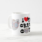 Tasse J'adore Mes Chats Fous ! (Devant gauche)