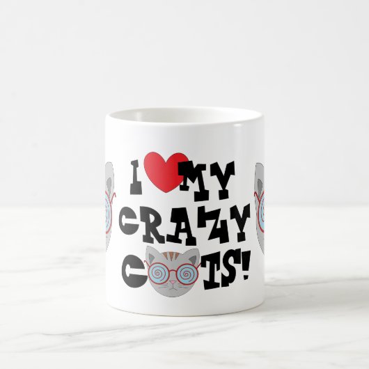 Tasse J'adore Mes Chats Fous ! (Centre)