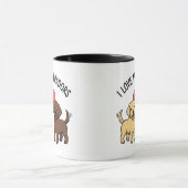 Tasse J'adore Mes Labradors – Mignons Jaune & Choc (Centre)