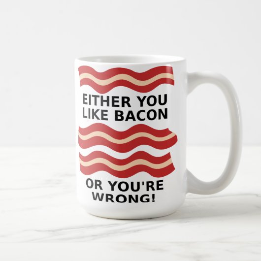 Tasse J'aime le Bacon (Droite)