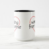 Tasse J'aime Travailler De Chez Moi (Centre)