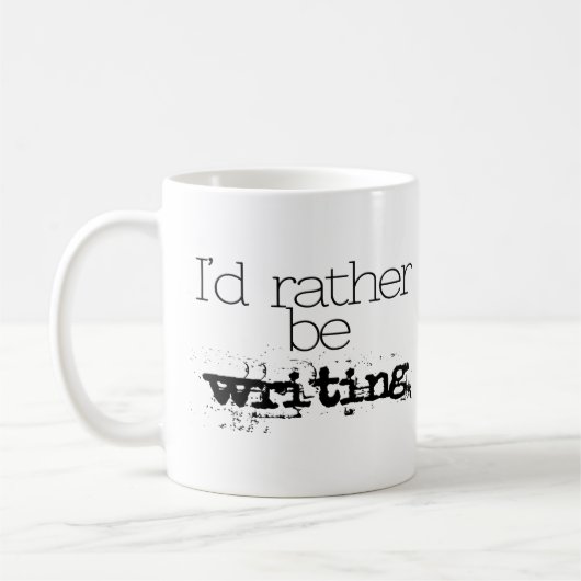 Tasse 'J'aimerais mieux écrire' (Gauche)