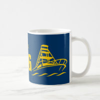 Tasse 'J'aimerais mieux être en bateau' | design d