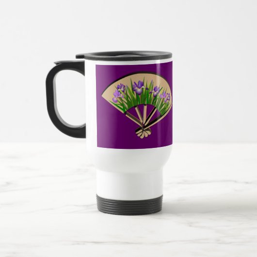 Tasse japonaise de voyage de conception de fan (Gauche)