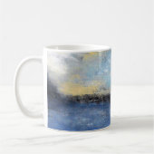 Tasse jaune bleue d'abrégé sur plage (Gauche)