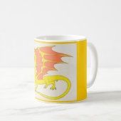Tasse jaune de dragon (Devant droit)