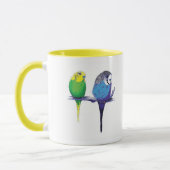 Tasse jaune de perroquet d'oiseau de perruche (Gauche)