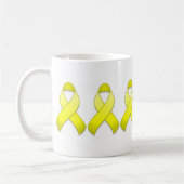 Tasse jaune de ruban de conscience (Gauche)