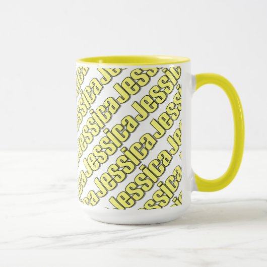 Tasse jaune de style de Jessica (Droite)