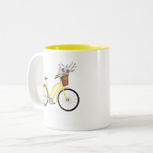 Tasse jaune douce de vélo (Devant gauche)