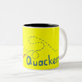 Tasse jaune lumineuse de canard de Quackers (Devant droit)