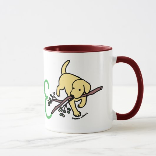 Tasse jaune personnalisée d'amour de Labrador (Droite)