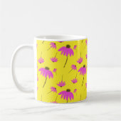 Tasse jaune vif avec fleurs roses (Gauche)