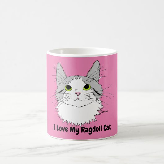 Tasse Je Aime Mon Chat Ragdoll (Centre)