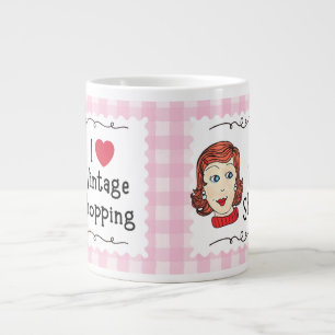 Tasse Je suis fan de shopping vintage