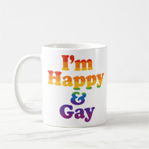 Tasse « Je suis heureux et gay » – Tasse à café Fi