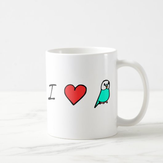 Tasse Je T'aime Budgies (Droite)