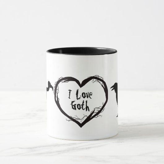 Tasse Je t'aime Goth (Centre)