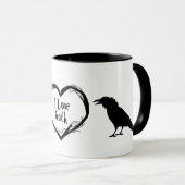 Tasse Je t'aime Goth (Devant droit)