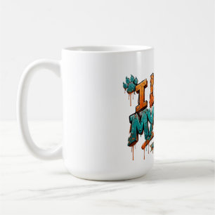 Tasse Je T'aime Mon Chien Graffiti Peinture Goutte