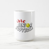 Tasse Je t'aime Softball Senior (Centre)