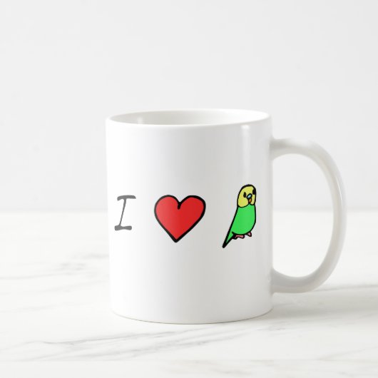 Tasse Je T'Aime (Vert) Perruches (Droite)