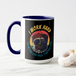 Tasse JE TRAVAILLE DUR Mug