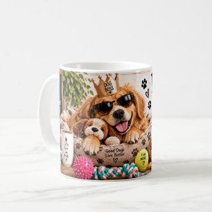 Tasse « Je travaille dur pour que mon chien ait de