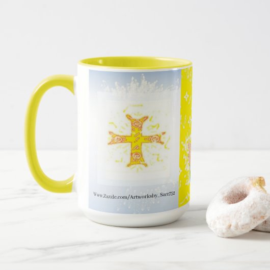 Tasse : Jésus-Christ avec croix grecque (Avec donut)
