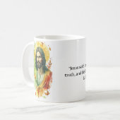 Tasse Jésus Jean 14:6 (Devant gauche)
