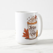 Tasse Jésus Remplit Ma Coupe Psaume 23:5 Café (Devant droit)