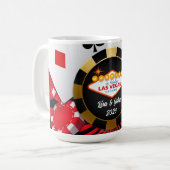 Tasse Jeton de Poker Marié à Vegas (Devant gauche)