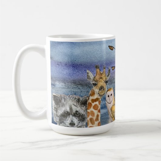 Tasse : Joanna volant au-dessus des animaux (Gauche)