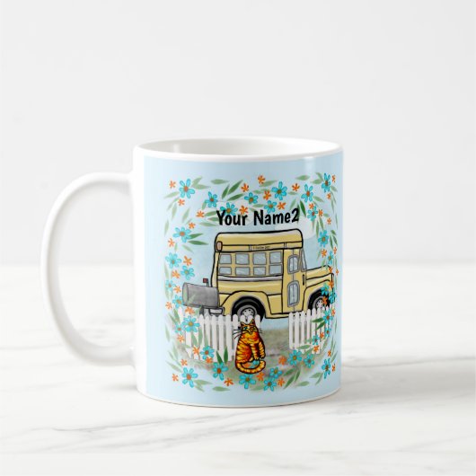 Tasse Jour de Bus Scolaire (Gauche)