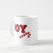 Tasse Joy Crochet Candy Cane de Noël (Devant gauche)