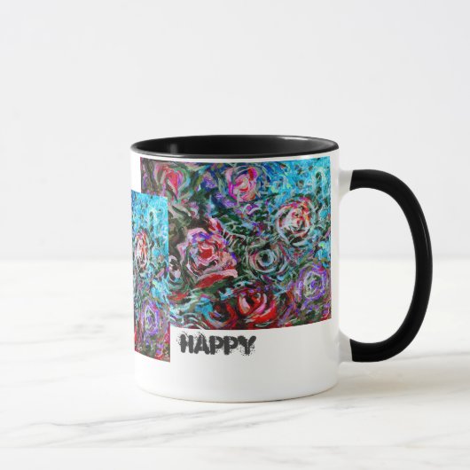 Tasse joyeuse avec des roses (Droite)