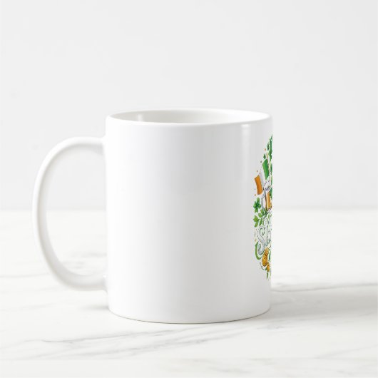 Tasse Joyeuse Saint-Patrick – Café Chanceux Shamro (Gauche)