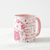 Tasse Joyeuse Saint-Valentin Appel de l'Amour du C (Devant droit)