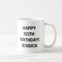 Tasse Joyeux 50e Anniversaire | Âge personnalisabl