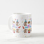 Tasse Joyeux Anniversaire Gâteau Cupcake Singe (Devant gauche)