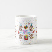 Tasse Joyeux Anniversaire Gâteau Cupcake Singe (Centre)