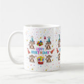 Tasse Joyeux Anniversaire Gâteau Cupcake Singe (Gauche)