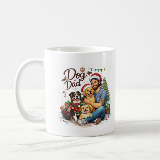 Tasse Joyeux Noël Papa Chien – Cadeau de vacances 