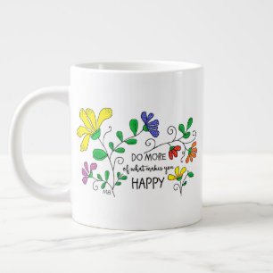 Tasse JUMBO 20 oz. Design floral fantaisiste